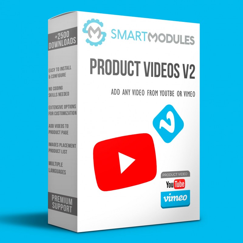 Videa produktů - YouTube, Vimeo...